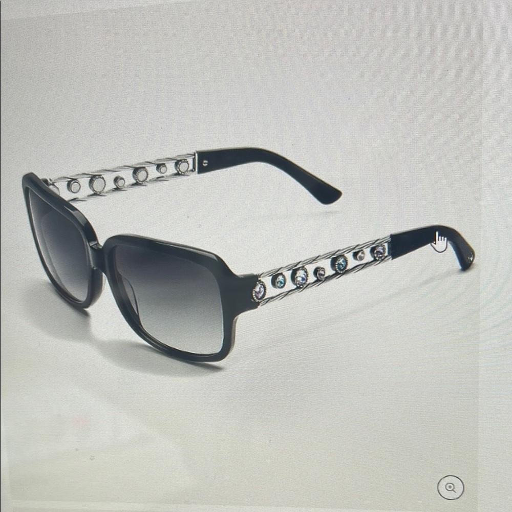 BTWT Brighton Black Halo Sunglasses with Silver Studded Arms